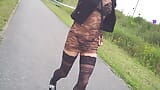 CD emo outdoor walking at railway station. slut outfit snapshot 1