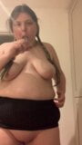 Bimbo fat pig with pigtails - slut dildo humiliation snapshot 4