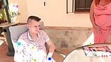 AuntJudysXXX - Busty Mature Stepmom Melanie Seduces Her Stepson on the Patio snapshot 4