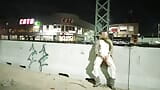 sex in public on the street showing off woman in the city with transparent lingerie voyeurs watching fucking snapshot 12