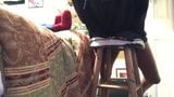 sexy girl humping chair snapshot 2