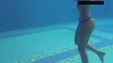 Lina kwik hete Russische ondergedompeld onder water snapshot 5