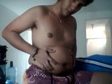 Cute Latino enjoys his new belly snapshot 13