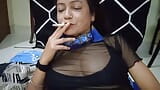 Indian desi bhabhi handjob, and drink alcohol, smoke cigarette, hot,pussy,nippal, boobs snapshot 4