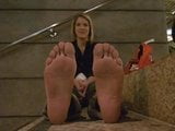 blond sexy long sweaty toes  snapshot 4