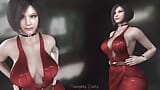 Ada Wong ในชุดแดงแฟนซีนมใหญ่เด้งเมื่อเดิน snapshot 14