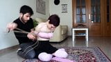 Shibari kitties, Girl tied mummification and gagged snapshot 2