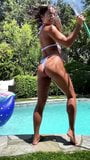 Vanessa Hudgens in white bikini hosing off her perfect body snapshot 3