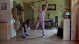 Hard nipple whipping, whipping with dressage whip, paddling snapshot 10