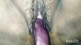 Newly young bhabhi double brinjal cucumber fuck in pussy and ass. Moaning bhabhi put brinjal cucumber in pussy and ass snapshot 15