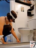 Real Sissy Maid Service cleaning toilet & floors snapshot 10