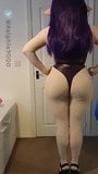 Xelphie Purple Too-Tight Latex Leotard snapshot 7