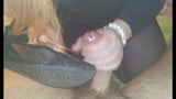 Handjob and cum on shoes snapshot 4