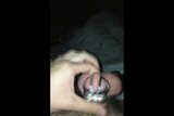 Cumming while in a chastity cage snapshot 1