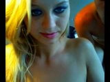 Blonde in Threesome on Webcam snapshot 14