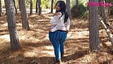 BBW walking in forest with bigass and topless snapshot 16