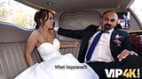 VIP4K. Bride permits husband to watch her having ass scored in limo snapshot 3