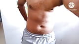 Young Indian desi gym boy big muscle body and big bulge showing in camera snapshot 2