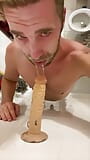 Fag Deepthroat Slimy Dildo snapshot 3