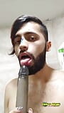 Playing with a black dildo until I cum in an intense prostate orgasm snapshot 3