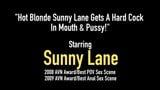 Горячая блондинка Sunny Lane получает твердый член в рот и киску! snapshot 1