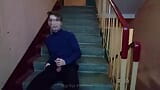 Public jerking off on the stairs after school snapshot 8