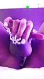 Sissy plays with her chastity snapshot 1