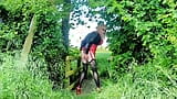 Tranny Slut with cock Pump on Footpath snapshot 2