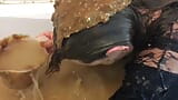 Omg sexy gothic girl gunged in custard and gravy! snapshot 9