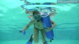 Hungarian pornstar Minnie Manga enjoys riding toy underwater snapshot 3