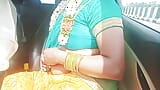 Telugu dirty talks. Car sex. Sexy saree aunty romantic sex with STRANGER snapshot 4