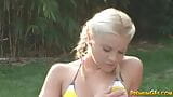 Young Kimmy masturbating by the pool snapshot 3