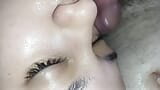 fucking the bitch's face, masturbating me and filling her with creampie snapshot 4