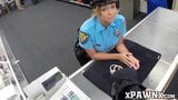 Slutty policewoman fucks with pawnbroker for extra money snapshot 2