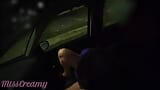 Dogging my wife in public car parking stranger masturbates her pussy until she squirts - Caught by voyeur P1 - MissCreamy snapshot 3