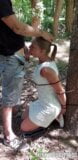 Belgische MILF im Wald gefesselt, Halsfick, schluckt snapshot 8