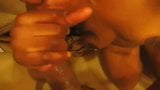 Ebony blowjob & handjob ends in facial snapshot 4