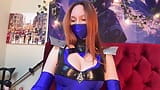 Hermana haciendo cosplay en kitana más coño en primer plano snapshot 4