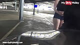 MyDirtyHobby - Iva-Sonnenschein Public parking lot threesome snapshot 2