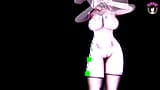 Bunny Girl With Huge Boobs Dancing (3D HENTAI) snapshot 2