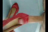 Fucking my sister's sexy red heels snapshot 4