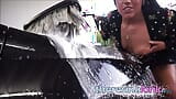 SEXY CAR WASH at Public wash station! I show them my Tittys! snapshot 2