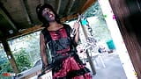 Halloween video with the superb young Colombian black girl Paris snapshot 1