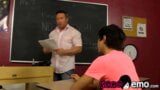 Мускулистая учительница-гей Brock Landon анально пашет Scott Alexandr snapshot 2