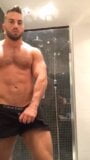 Big dick prepares to have a shower. snapshot 3