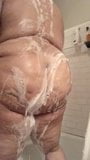 Thick Red BBW TS Shower Play snapshot 4