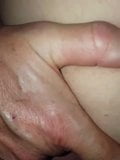 I gave her a gspot massage and she soaked the bed! snapshot 4