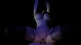 Танцовщица с большими сиськами скачет на гостье - 3D хентай V542 snapshot 7