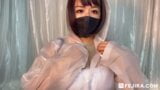 Fejira com – Raincoat bondage and vibrator orgasm snapshot 2