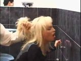 Bitch blonde fucking a strange in a restaurant snapshot 8